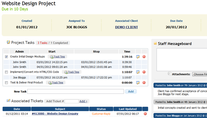 Project Management Addon from WHMCS